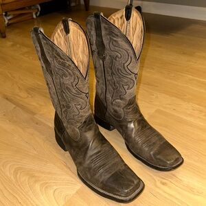 Men's Western Leather Boots - Brown